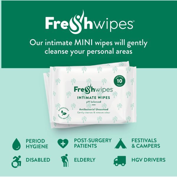 FreshWipes Unscented Intimate Wipes (two pack)