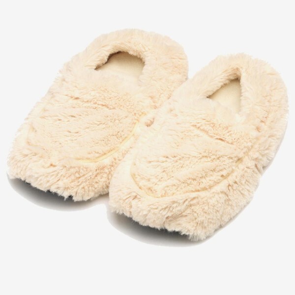 Warmies Cream Microwaveable Slippers in a Gift Box