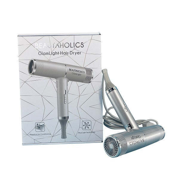 Beautaholics GlamLight Ultra Lightweight Hair Dryer - Silver