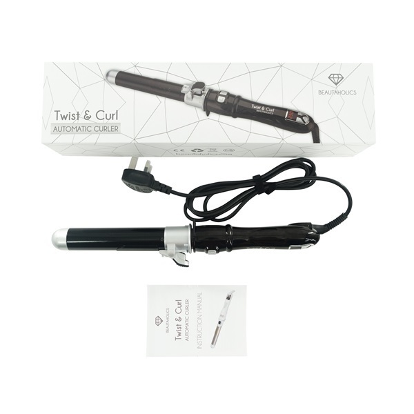 Beautaholics Twist & Curl Automatic Hair Curler - Black 32mm