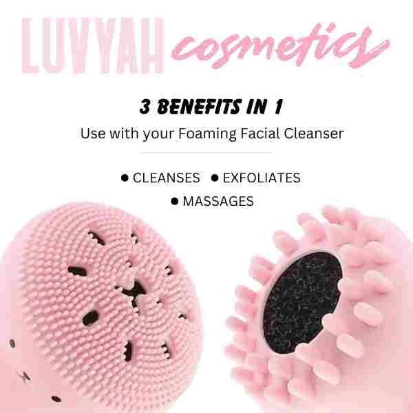 LUVYAH Cosmetics Octopus Exfoliating Cleansing Brush Purple