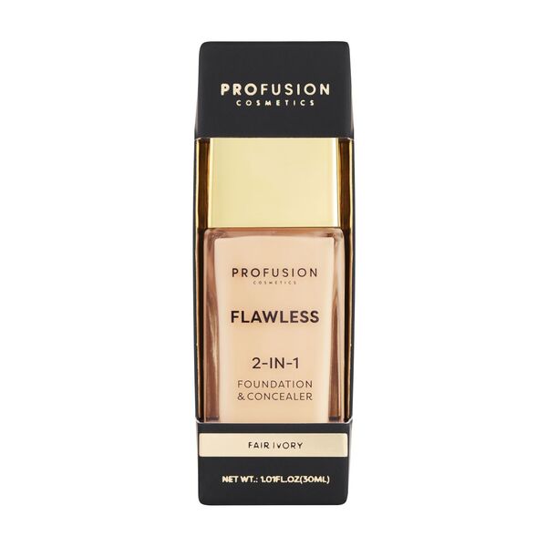 Profusion Cosmetics Flawless 2-IN-1 Foundation | Fair Ivory