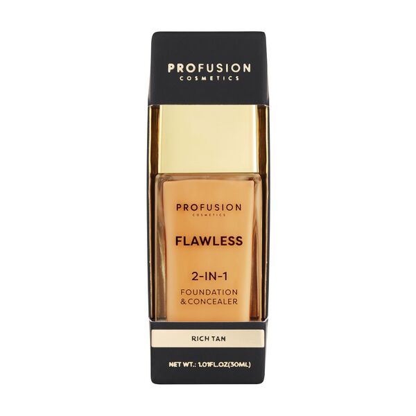 Profusion Cosmetics Flawless 2-IN-1 Foundation | Rich Tan