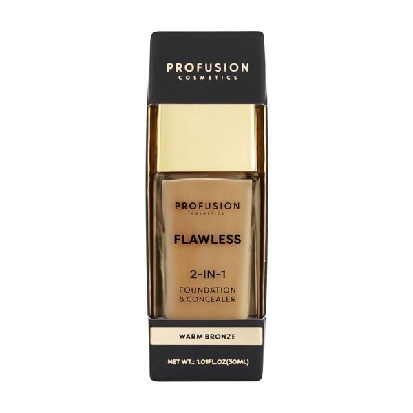 Profusion Cosmetics Flawless 2-IN-1 Foundation | Warm Bronze