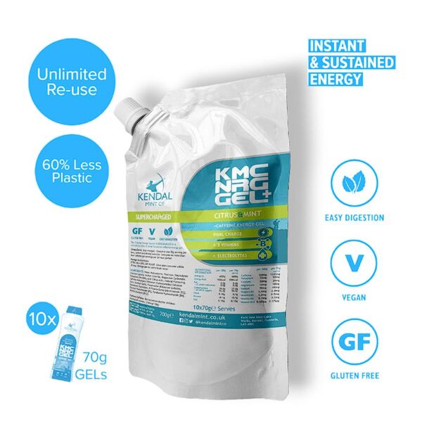 KMC Caffeine Energy Gel Refill Pouch Citrus & Mint 700g