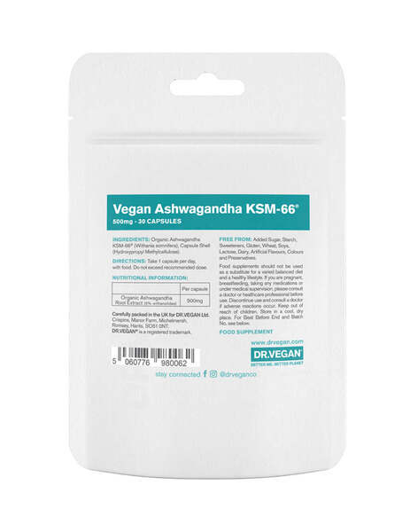 DR.VEGAN Ashwagandha KSM-66® | 30 Day Supply