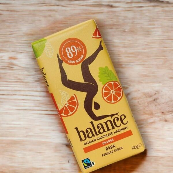 Balance Diabetic Dark Orange Chocolate Bar No Added Sugar