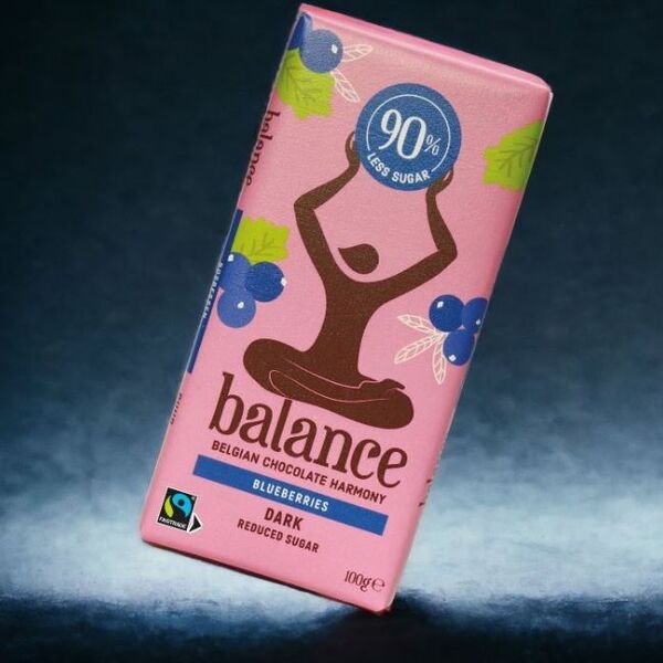 Balance Diabetic Dark Chocolate Bar with Blueberries  100G