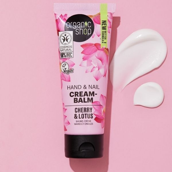 Organic Shop Hand & Nail Cream Cherry & Lotus 75ml