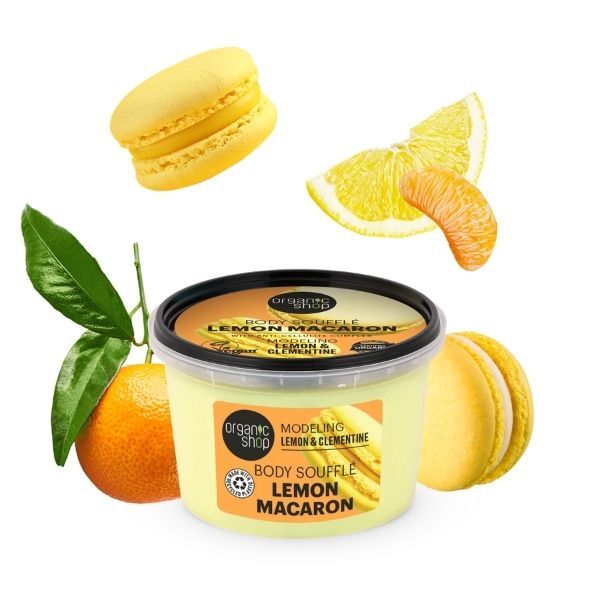 Organic Shop Lemon Macaron Body Souffle Lemon & Clementine