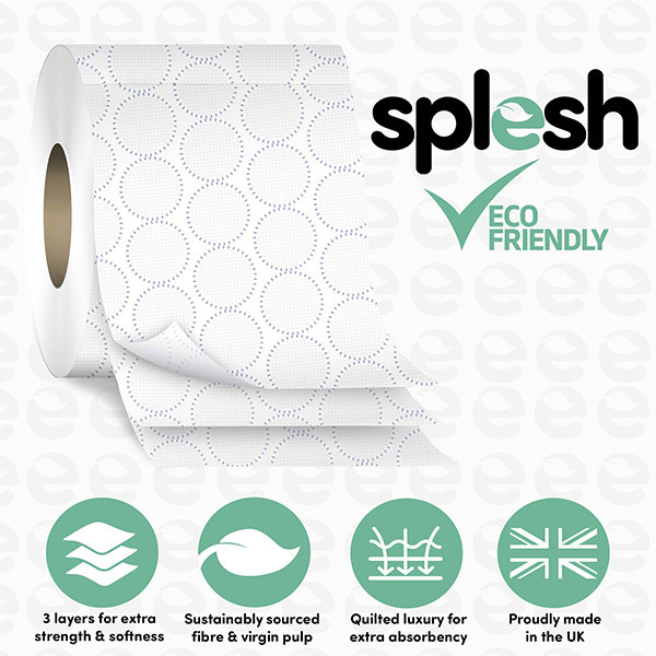 Splesh 60 Rolls Quilted Lavender Toilet Paper