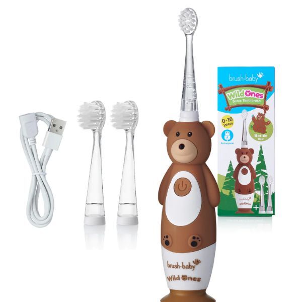 Brush Baby WildOnes™ Bear Toothbrush & Applemint Toothpaste