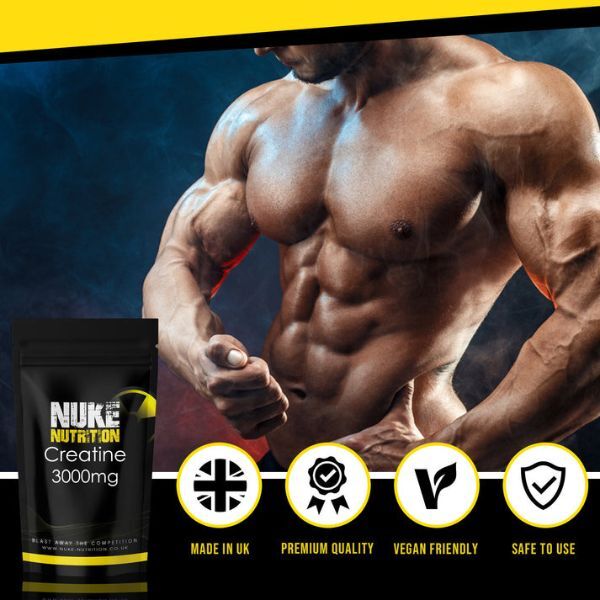 Nuke Nutrition Creatine Monohydrate Capsules 3000mg-120ct