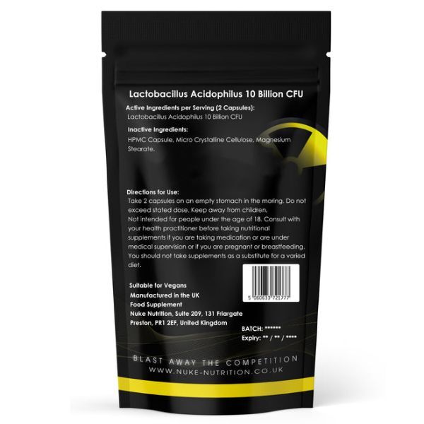 Nuke Nutrition Lactobacillus Acidophilus 10Billion CFU-120ct