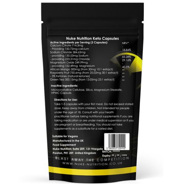 Nuke Nutrition Keto Ultra Blend 2700mg-180ct