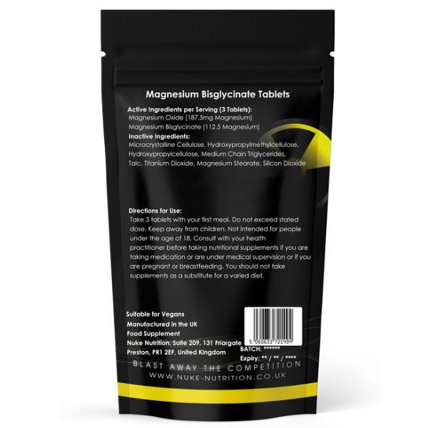 Nuke Nutrition Magnesium Bisglycinate - 60ct