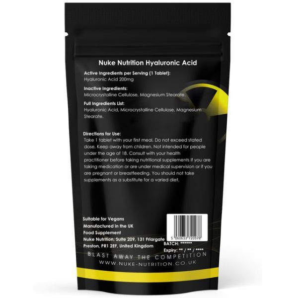 Nuke Nutrition Hyaluronic Acid 200mg - 60ct