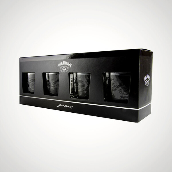 Jack Daniels Tumbler Glasses x 4