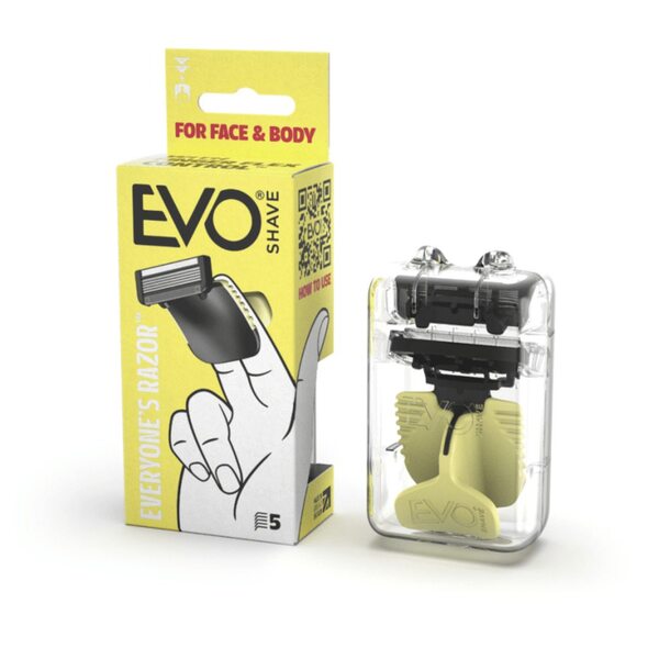 EvoShave Series 3 System Razor Starter Pack in Pastel Yellow