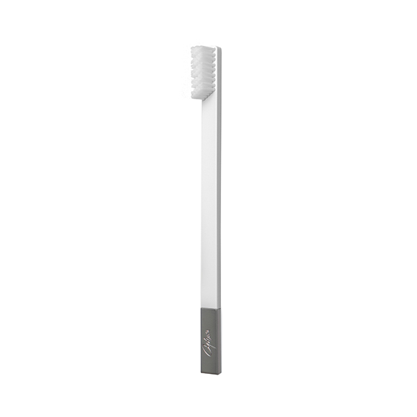 APRIORI White Silver Medium Toothbrush