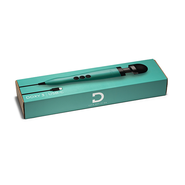 Doxy 3 USB-C - Turquoise Vibrating Massager Wand