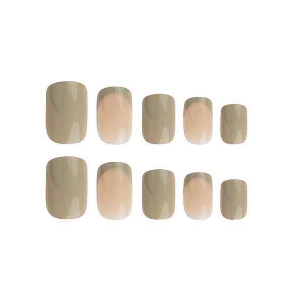 Nail HQ Utterly Olive Square Nails