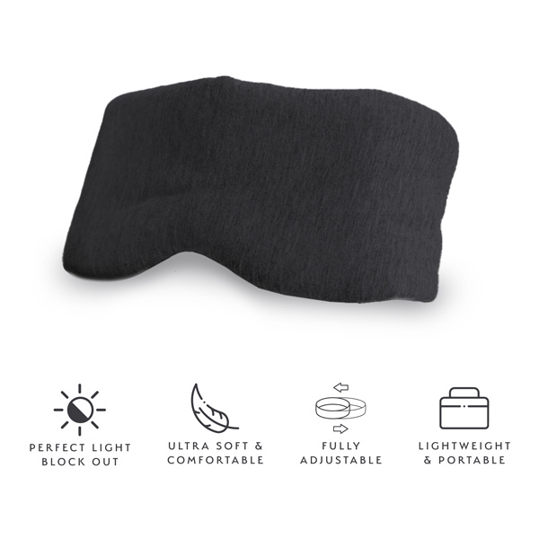 Snoozzy Cotton Sleep Eye Mask Dark Grey