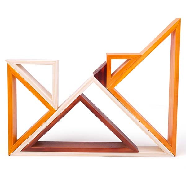 Bigjigs Toys 7 Wooden Stacking Triangles