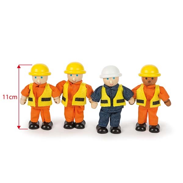 Tidlo Wooden Construction Site Workers Set