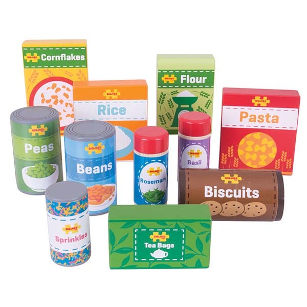 Bigjigs Toys Wooden Cupboard Groceries