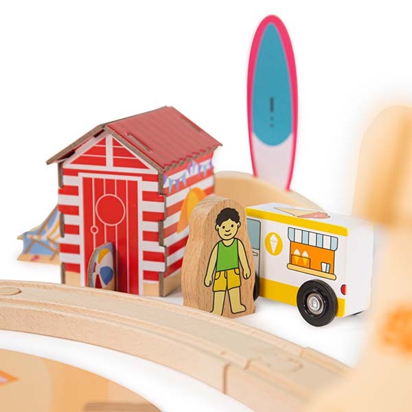 Bigjigs Rail Coastal Clean up Train Set