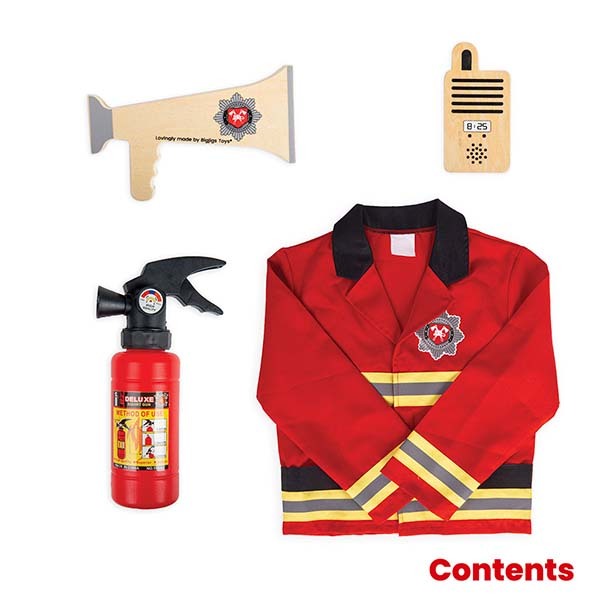 Bigjigs Toys Firefighter Dress Up and Kit