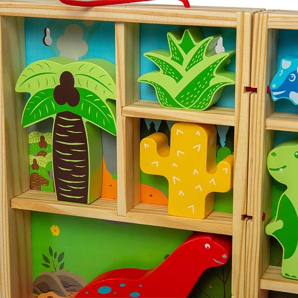 Bigjigs Toys Wooden Dinosaur Animal Play Box