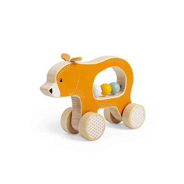 Bigjigs Toys Wooden Push Along Bear