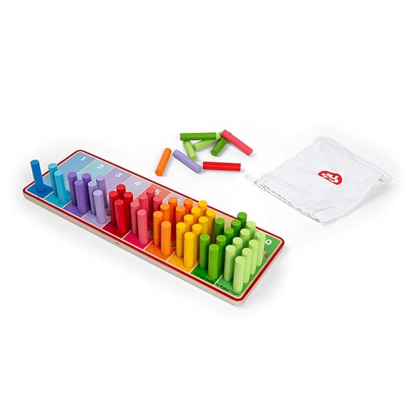 Bigjigs Toys Wooden Rainbow Counting Sticks Game