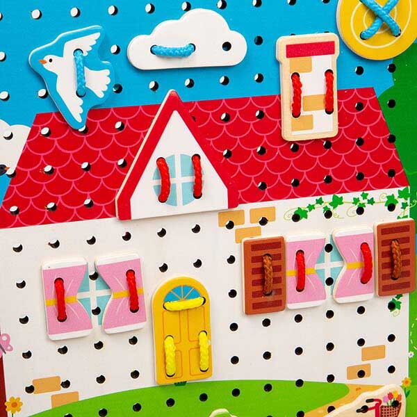 Bigjigs Toys House Lace-A-Shape Toy