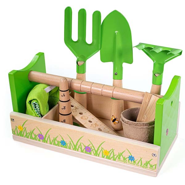 Bigjigs Toys Gardening Caddy and Tools