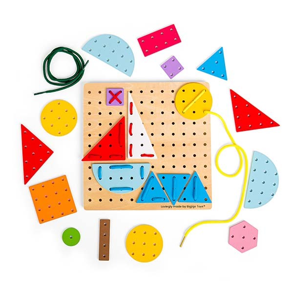 Bigjigs Toys Geometric Lace-A-Shape Toy