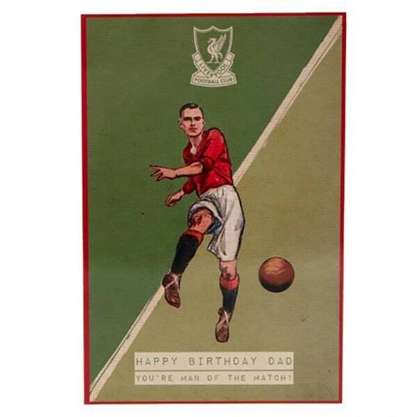 Liverpool FC Dad Retro Birthday Card (23cm x 15cm)