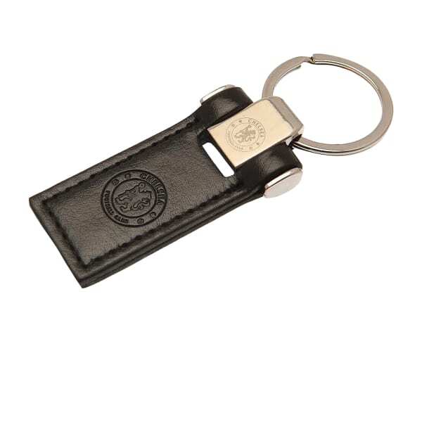 Chelsea FC Crest Leather Keyring