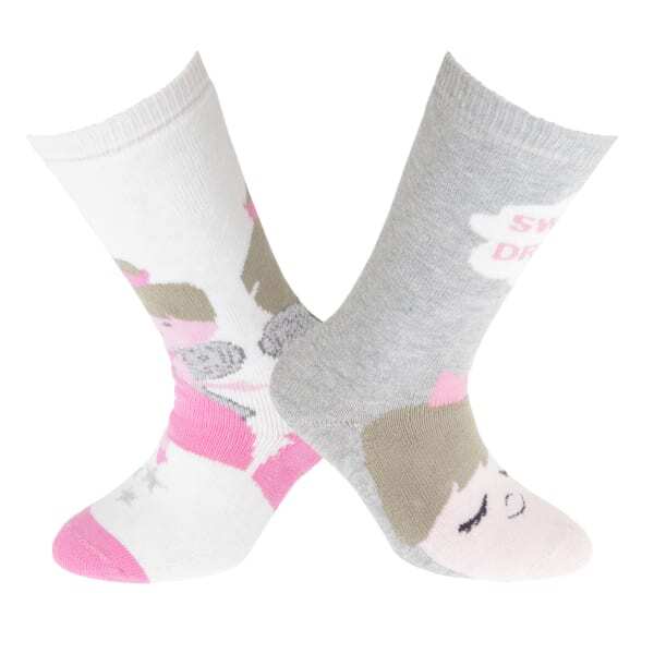 FLOSO Kids Cotton Rich Welly Socks (2 Pairs) (12.5 -3.5)