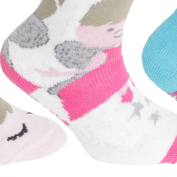 FLOSO rens Girls Cotton Rich Gripper Socks (3 Pairs) (6-8.5)