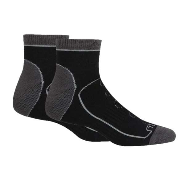 Regatta Mens Samaris Trail Ankle Socks (Pack of 2) (9-12)