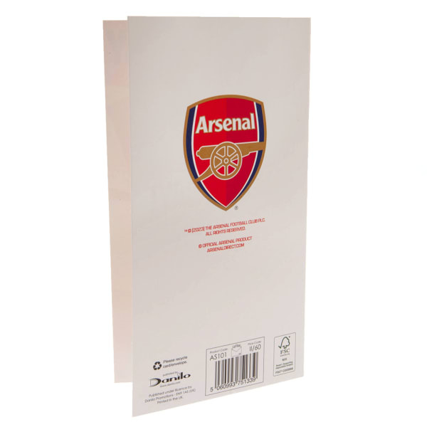 Arsenal FC Retro Birthday Card (22cm x 12cm)