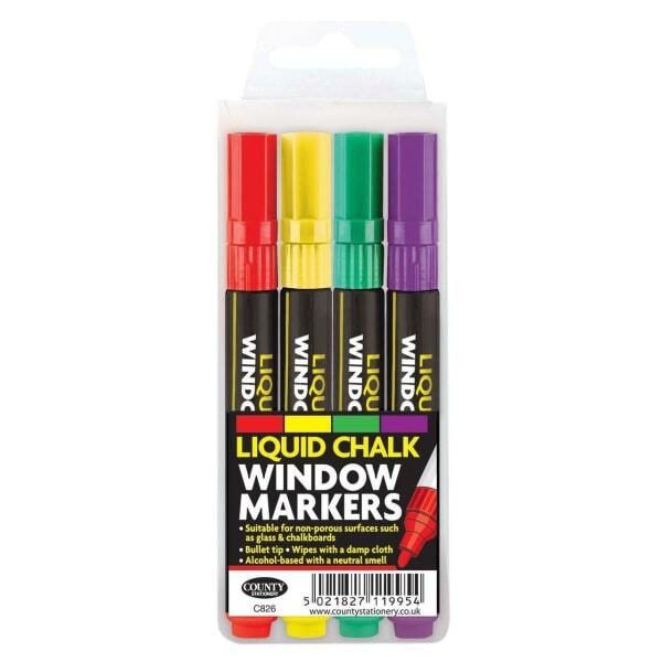 County Stationery Chalk Marker (Pack of 4)