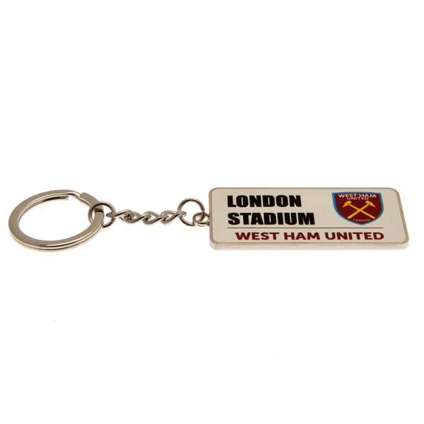 West Ham United FC Street Sign Metal Keyring