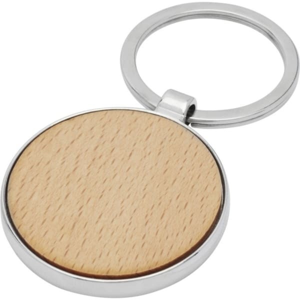 Avenue Moreno Round Beech Wood Keyring