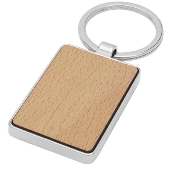 Avenue Mauro Rectangular Beech Wood Keyring