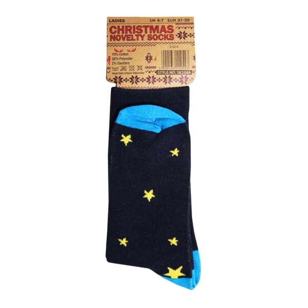 RJM Ladies Santa Christmas Novelty Socks (UK 4-7)