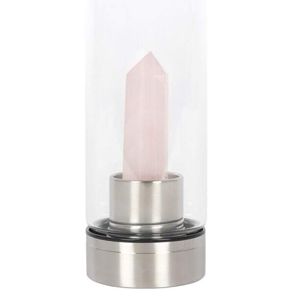 Something Different Rose Quartz Glass Water Bottle